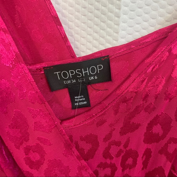 Top shop fuchsia leopard print dress - Picture 3 of 7